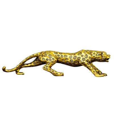 大号黄铜金钱豹摆件全铜豹子工艺品客厅店铺办公室内招财开业礼品