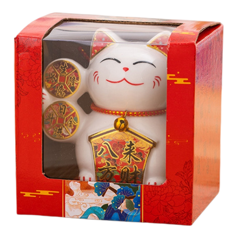 自动招手太阳能发财猫小摆件