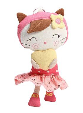 esq正品纯棉爱心猫咪包钥匙扣