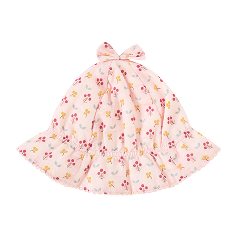 尼多熊2026婴儿帽子春夏公主帽纯棉胎帽小月龄渔夫帽宝宝遮阳帽