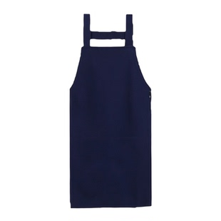 北欧围裙厨房上班咖啡日式美甲防泼水家用深蓝男士女定制透气餐饮