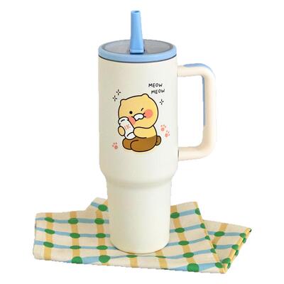 韩国直邮kakao保温水杯不锈钢杯喝水杯保温杯吸管杯冰霸杯咖啡杯
