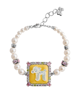 飞未夕宝石贝母珐琅珍珠手链