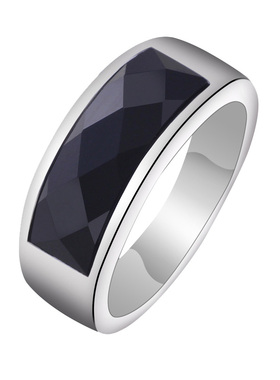 时尚简约个性黑玛瑙戒指