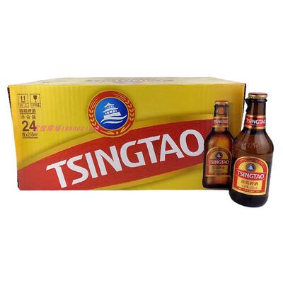 青岛啤酒小手雷拉环小棕金24瓶