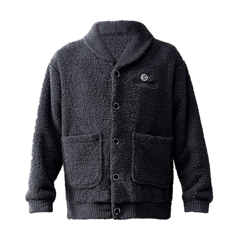 秋冬季珊瑚绒开衫简约风家居服