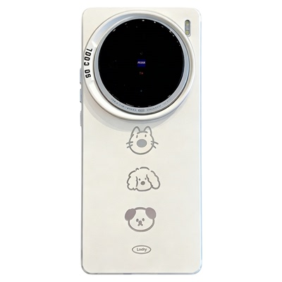 ins风小清新可爱小狗适用vivox100/x200pro手机壳新款高级感小众x80/x90pro气质网红手机套x70防摔保护套女