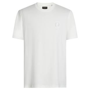 Mangano曼加龙高端男士夏季新品轻奢圆领烫钻T恤纯棉短袖上衣