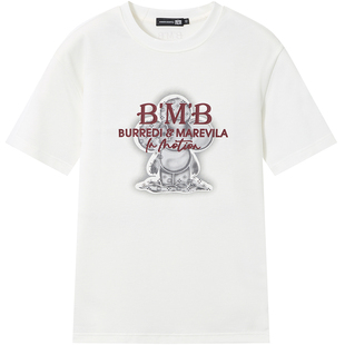 BM美式高街短袖男款2026新款潮牌卡通印花t恤男士夏季上衣宽松