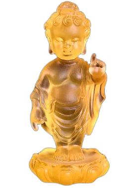 古法琉璃太子佛摆件琉璃小佛