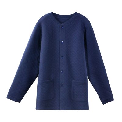 夹棉家居服保暖圆领中老年休闲