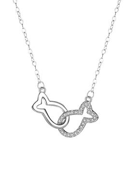 999纯银项链女双鱼锁骨链高级感