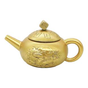 黄铜小茶壶手把件手玩把把壶打麻将赢钱把把胡打牌转运黄铜小摆件