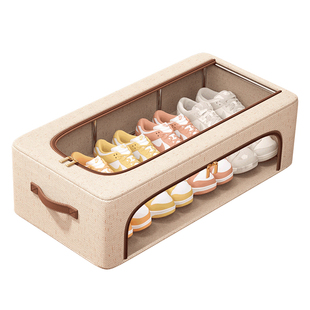 鞋盒鞋子收纳神器省空间鞋架鞋柜放靴子鞋托床底可折叠收纳盒透明