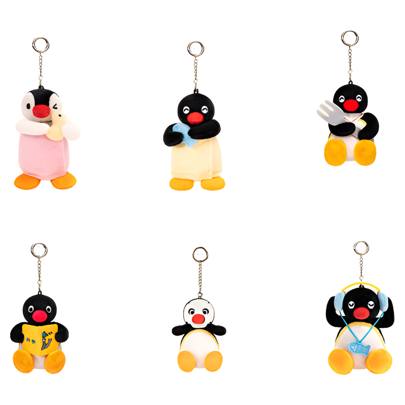 【X11】正版授权Pingu快闪同款毛绒挂件系列企鹅公仔周边挂饰礼物