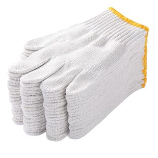 手套劳保耐磨工作白棉女士小号旅游劳动加厚棉纱棉线修车防护用品