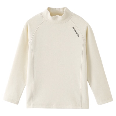 男童加绒德绒打底衫2025秋冬新款儿童加绒加厚半高领内搭上衣T恤