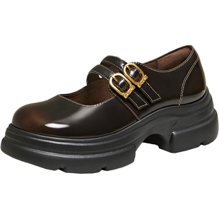 TATA他她女鞋2026春季真皮浅口单鞋休闲皮鞋百搭丽珍鞋子7OLA4AQ6