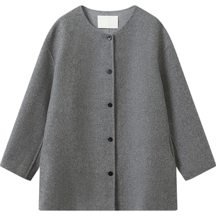 播时髦洋气复古短款毛呢外套女秋冬宽松上衣DDS4AD5116