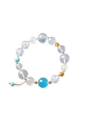 白水晶手串转运珠知性风穿搭