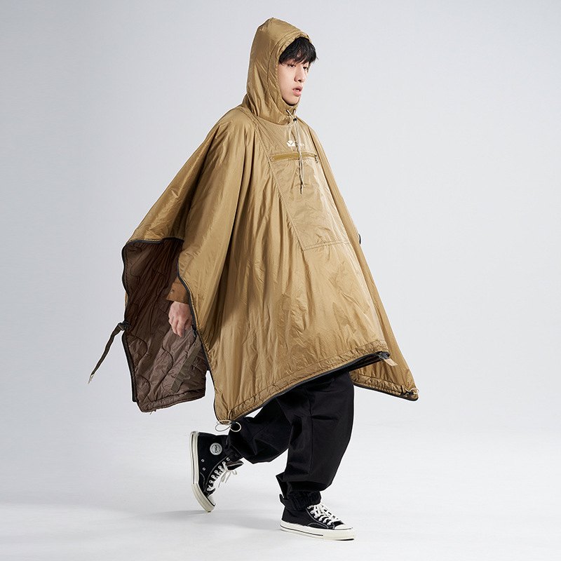 16牧高笛睡袋户外露营防寒便携式棉被子可保暖成人逐月斗篷式穿防