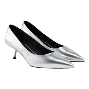 fed银色高跟鞋秋季新款女鞋浅口单鞋时尚晚宴鞋女款D0816-ZFB076