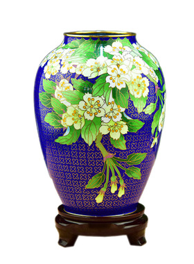北京珐琅景泰蓝海棠花瓶出国礼品