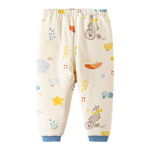 婴儿裤子秋冬夹棉保暖裤宝宝纯棉打底裤居家睡裤儿童加厚棉裤冬装