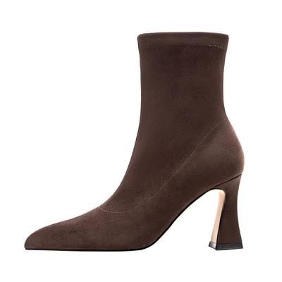 吴大叔红云鞋2025棕色靴子美拉德