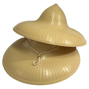 大檐防雨塑料斗笠帽子男女户外农用采茶帽遮阳帽钓鱼帽越南林冲帽