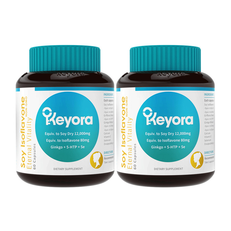 新西兰进口keyora大豆异黄酮雌激素天然正品粉胶囊软卵巢保养维E