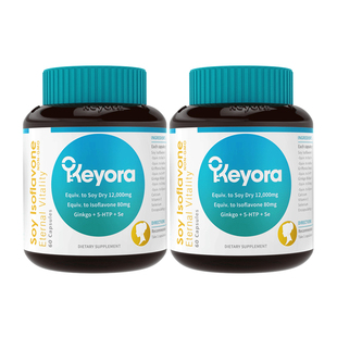 新西兰进口keyora大豆异黄酮雌激素天然正品粉胶囊软卵巢保养维E