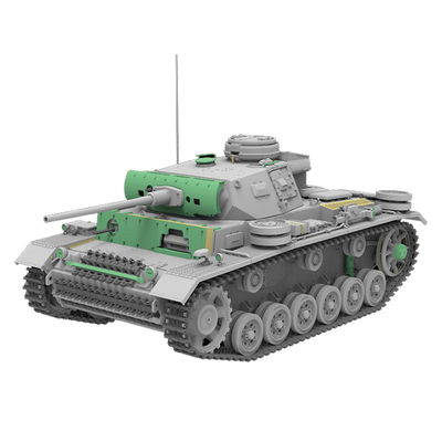 麦田三号坦克J1/35拼装模型