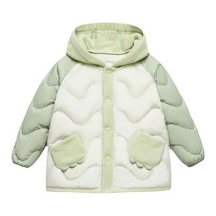 迷你巴拉巴拉婴儿羽绒服宝宝三防轻薄外套男童女童冬装连帽款上衣