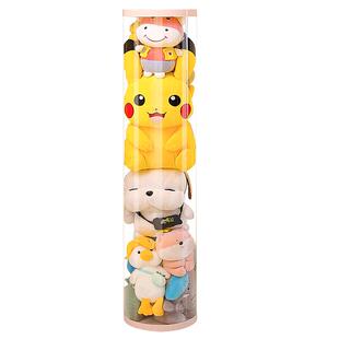 娃娃收纳装毛绒玩具玩偶公仔布偶的桶透明pvc圆柱筒柱神器展示筐