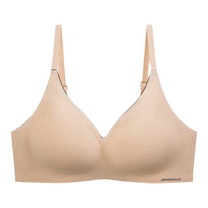 日本无痕乳胶内衣女固定杯薄款无钢圈性感舒适聚拢一体式提拉文胸