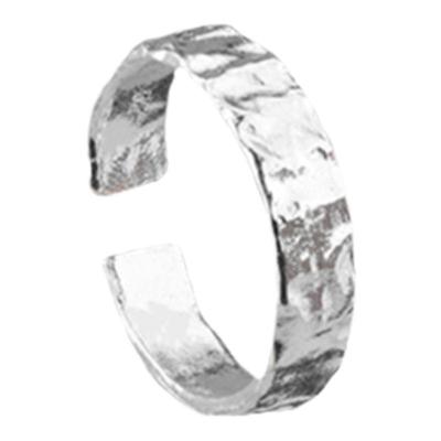 不规则锡箔凹凸开口戒指