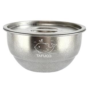 TAFUCO/泰福高加厚蒸蛋碗带盖宝宝蒸菜纯钛辅食蒸炖盅儿童吃饭碗