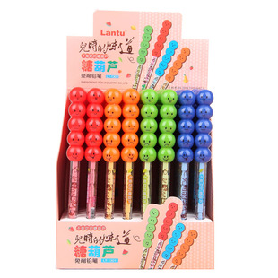 糖葫芦免削铅笔小学生儿童导弹笔无毒下蛋笔2.0mm子弹笔芯文具品