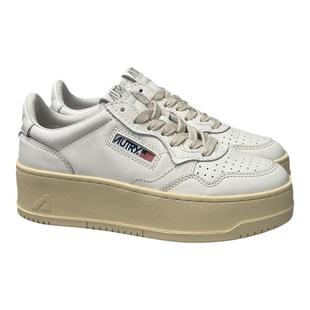 pretty autry厚底小白鞋2024夏季新款复古真皮厚底休闲鞋韩版女鞋