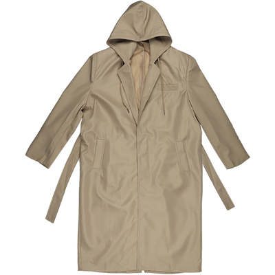 TRHOMME过膝长款连帽风衣外套