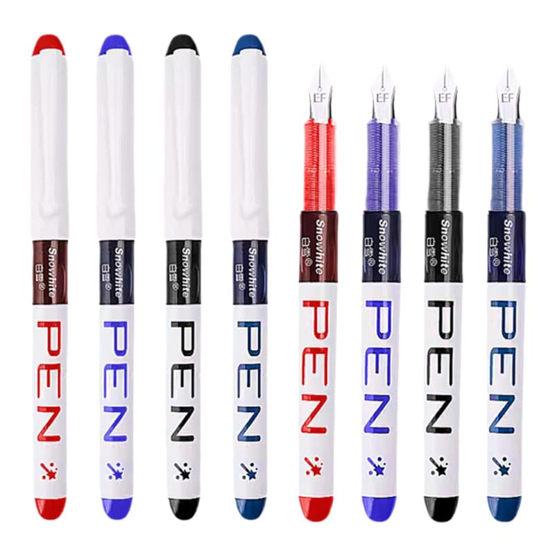 白雪FP10/20三年级小学生专用免换墨囊直液式练字钢笔书写儿童成人书法练字初学者黑纯蓝墨蓝EF尖一次性钢笔