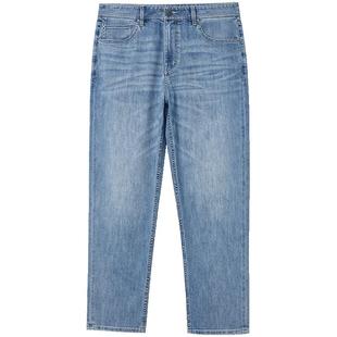 【凉感】杰克琼斯男装秋季牛仔裤九分裤子弹力酷爽干适猫须水洗潮