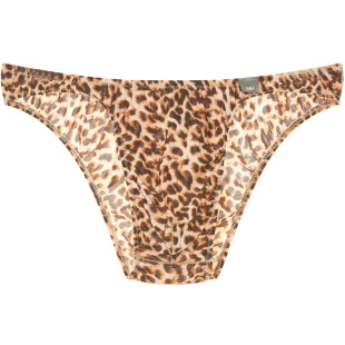 U&I三角内裤男性感个性印花高弹超薄冰丝一片式无痕向上半包臀