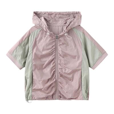 抽褶薄夹克外套防晒夏