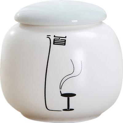 陶瓷茶叶罐小号香粉药膏密封罐子