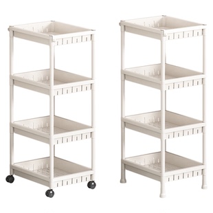 小推车置物架浴室卫生间落地收纳架子宿舍储物架卧室杂物移动角架