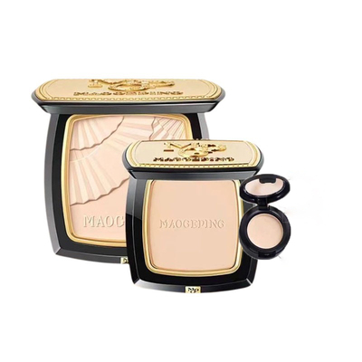 毛戈平光感柔纱凝颜粉饼小样小金扇柔焦无痕定妆控油正品试色分装