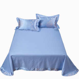 床单单件纯棉冬季全棉双人床单三件套纯色被单单件大炕单定做1.8m