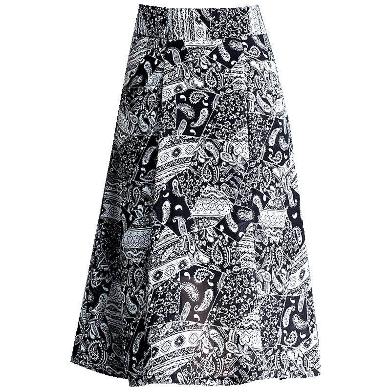 雪纺半身裙女夏包臀a字2022新款短裙百褶花色小个子显瘦高腰裙子